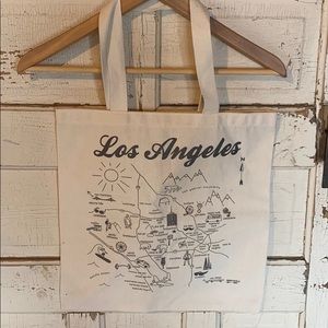 NWOT Los Angeles LA Map Canvas Tote Bag